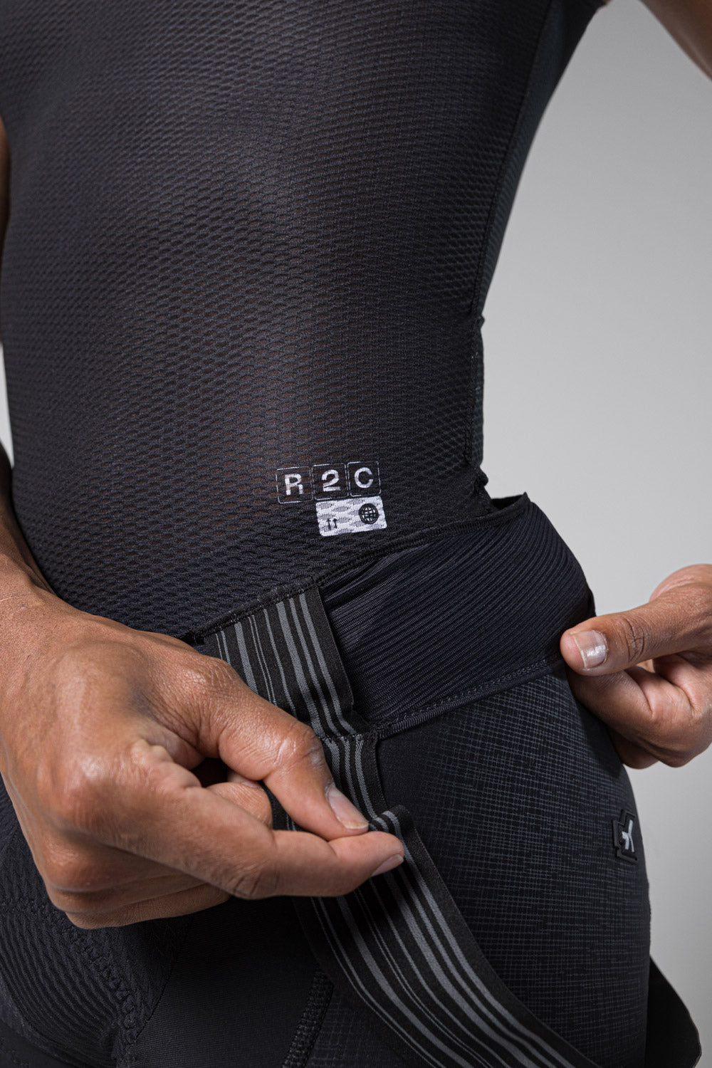 Gobik Second Skin Men's Base Layer in Moonless black with professional studio photography