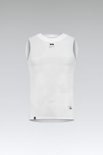 Gobik Second Skin base layer men's sleeveless cycling undershirt in salt white color