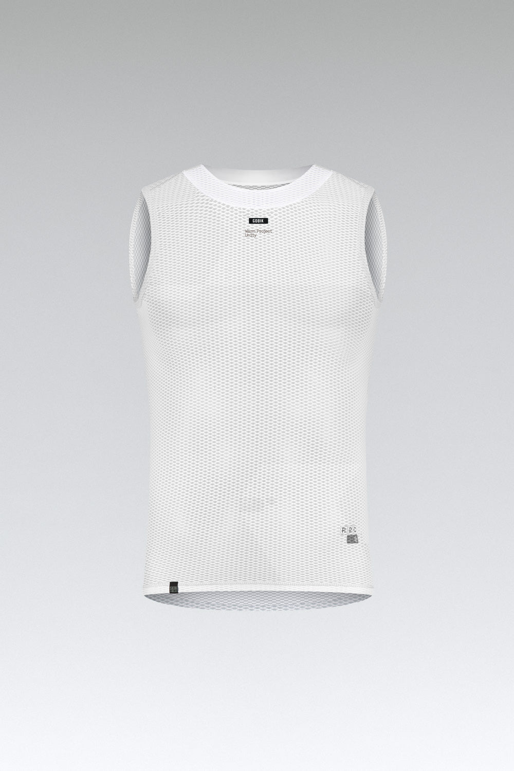 Gobik Second Skin base layer men's sleeveless cycling undershirt in salt white color