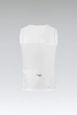Gobik Second Skin base layer sleeveless vest in salt white color with mesh fabric