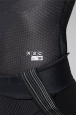 Gobik Second Skin Women's Baselayer in Moonless black showing fabric texture and R2C logo detail