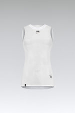Gobik Second Skin women's base layer tank top in salt white color