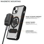 Rokform Crystal Case with magnetic mounting system and MagSafe compatibility for iPhone