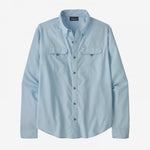 Patagonia Men's Long-Sleeved Self-Guided Hike Shirt in Chilled Blue