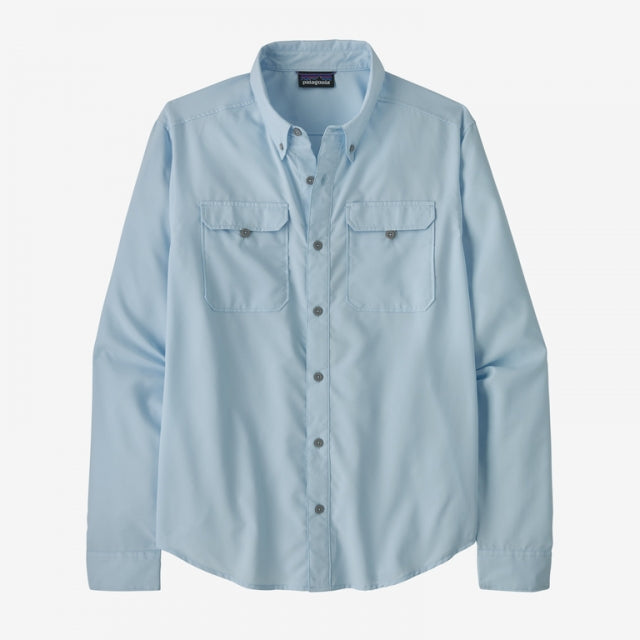 Patagonia Men's Long-Sleeved Self-Guided Hike Shirt in Chilled Blue