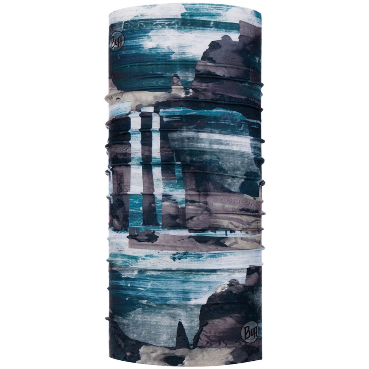 Buff Cool Net UV+ tubular headwear in Harq Stone Blue watercolor pattern