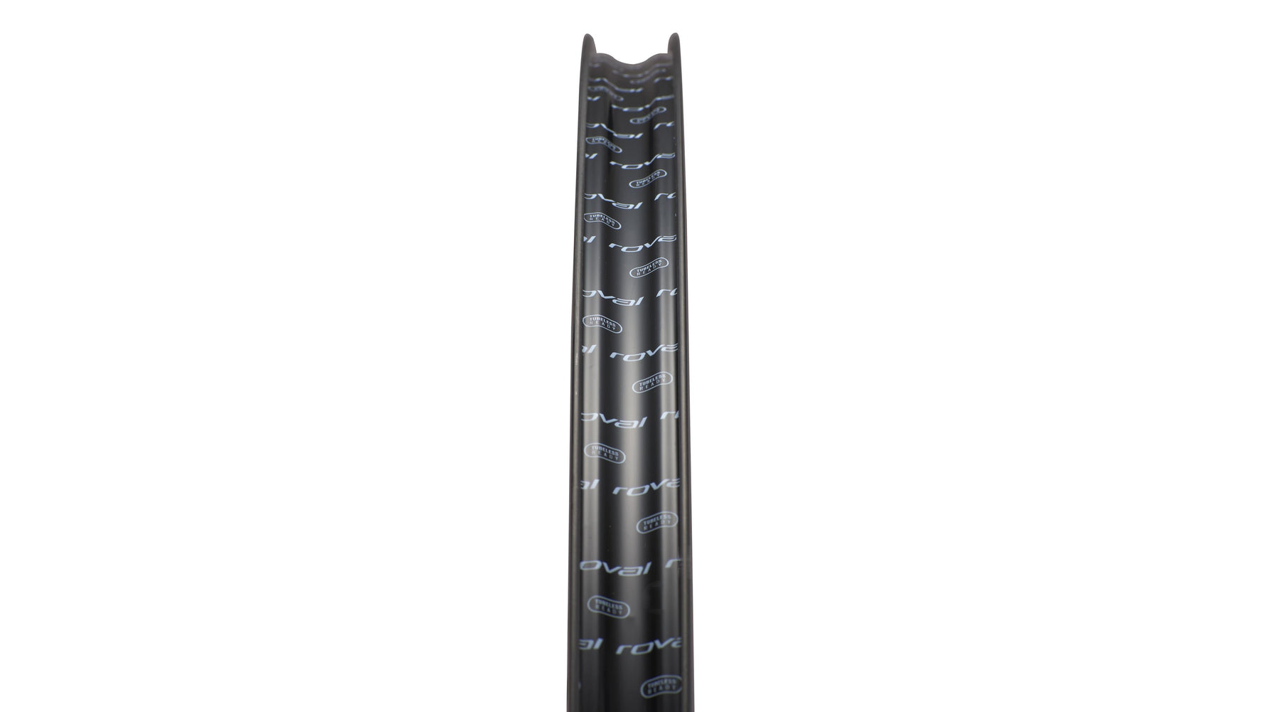 Specialized Roval bicycle rim with dark carbon finish and branded text