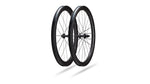 Specialized Roval Terra Aero CLX carbon fiber bicycle wheelset in satin carbon and gloss black