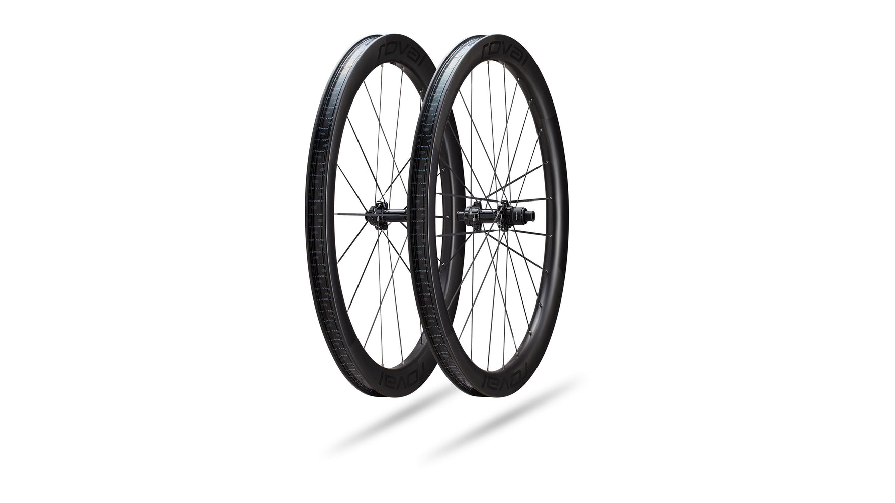 Specialized Roval Terra Aero CLX carbon fiber bicycle wheelset in satin carbon and gloss black