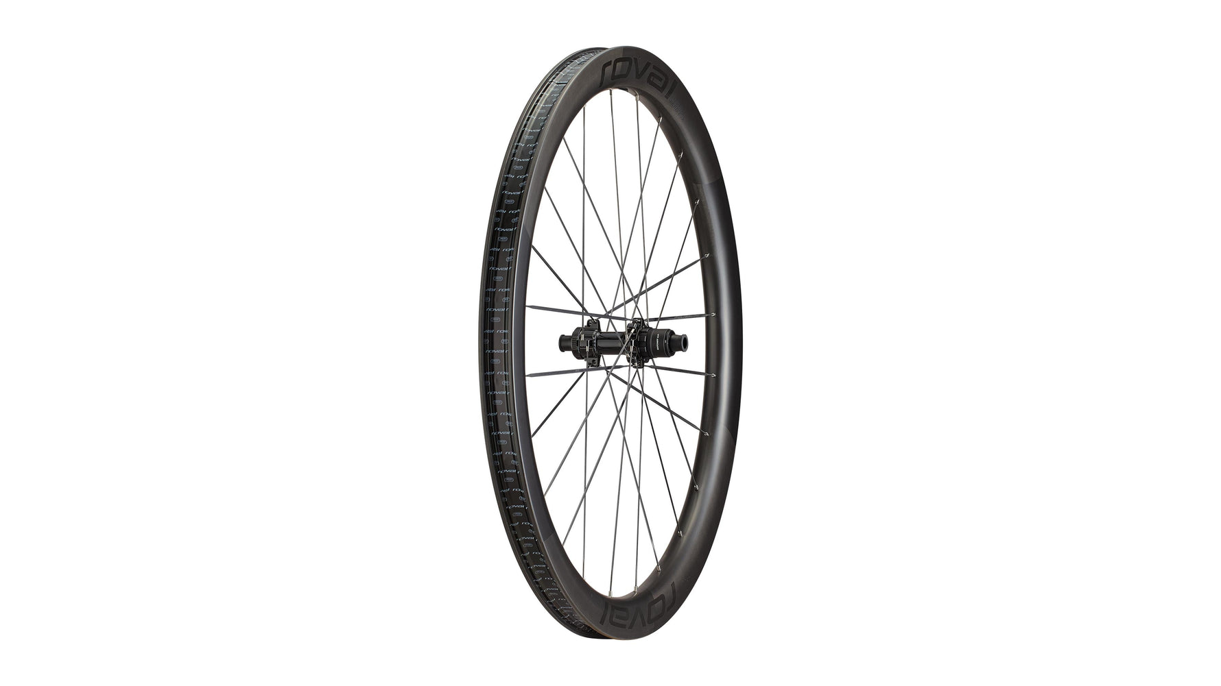 Specialized Roval Terra Aero CLX carbon fiber rear wheel with black spokes