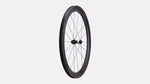 Specialized Roval carbon fiber bicycle wheel with black spokes on clean white background