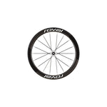 Specialized Roval carbon fiber rear wheel with black rim and white spokes