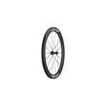 Specialized Roval carbon fiber road bike wheel with black rim and spokes