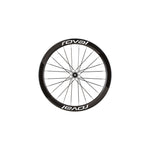 Specialized Roval carbon bicycle wheel with black rim and white spokes