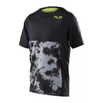 Troy Lee Designs Skyline SS Youth MTB Jersey in charcoal tie-dye front view