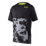 Troy Lee Designs Skyline Youth MTB Jersey charcoal tie-dye front angled view