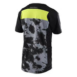 Troy Lee Designs Skyline Youth MTB Jersey charcoal tie-dye rear angled view