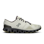 On Cloud X 3 running shoe in ice grey with dark eclipse sole