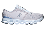 On Cloud X 4 women's running shoe in silver and light blue colorway