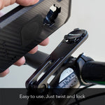 Rokform black bike mount with twist and lock mechanism for iPhone attachment