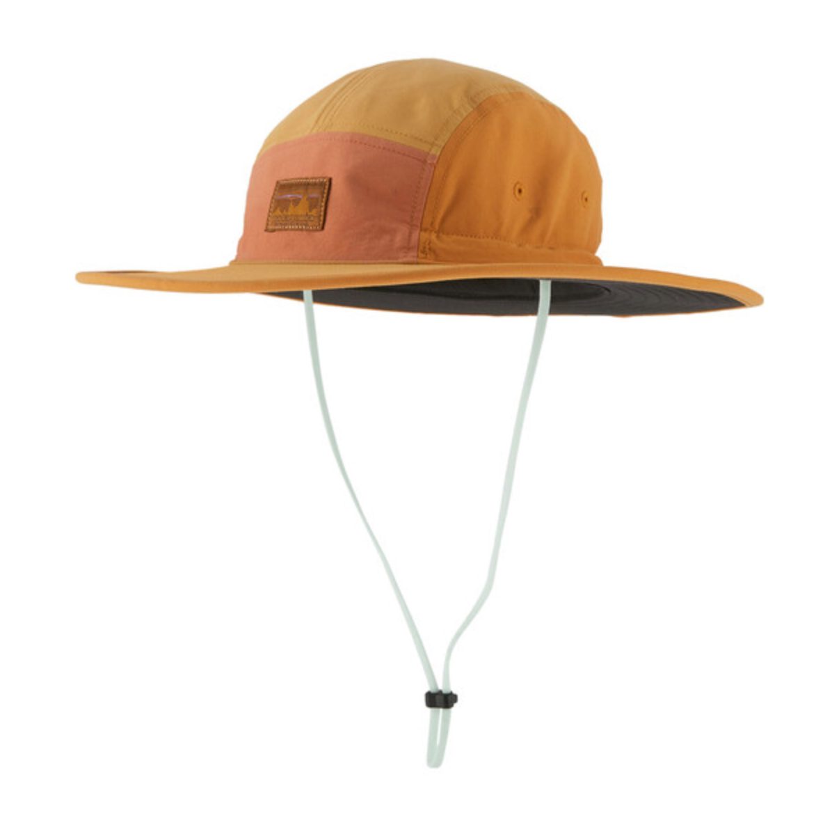 Patagonia Quandary Brimmer hat in sienna clay colorway with chin strap