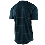 Troy Lee Designs Flowline Short Sleeve Jersey in Stacked Light Marine colorway with horizontal stripes