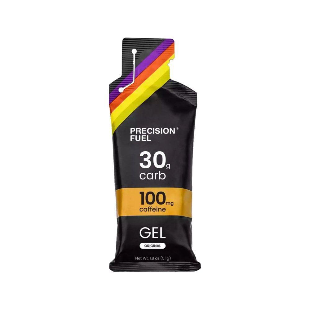 Precision Fuel 30g Carb Energy Gel with 100mg caffeine, original flavor, 51g packet