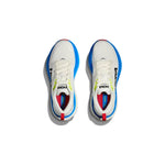 HOKA Bondi 8 men's running shoes in white and virtual blue colorway