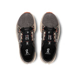 On Cloudeclipse women's running shoes in gray with sand colored sole, top view