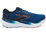 Brooks Glycerin 21 men's running shoe in blue opal with black and orange accents