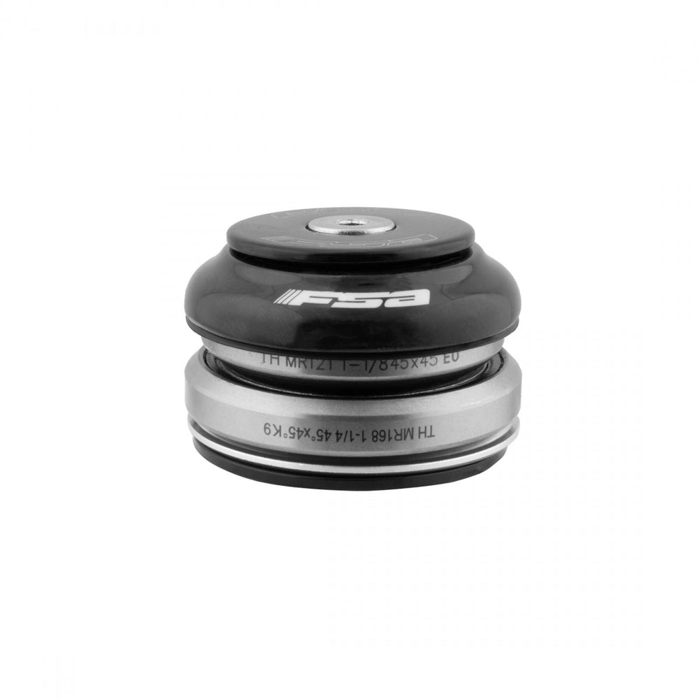FSA Orbit C33 integrated headset in black with silver aluminum bearing cups