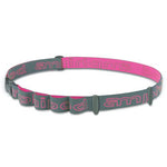 Amphipod pink and gray race number belt with quick-clip buckle system