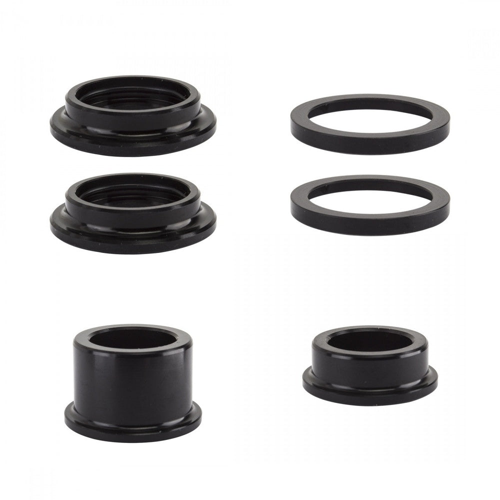 DT Swiss black hub end caps and torque caps for Rock Shox bike components