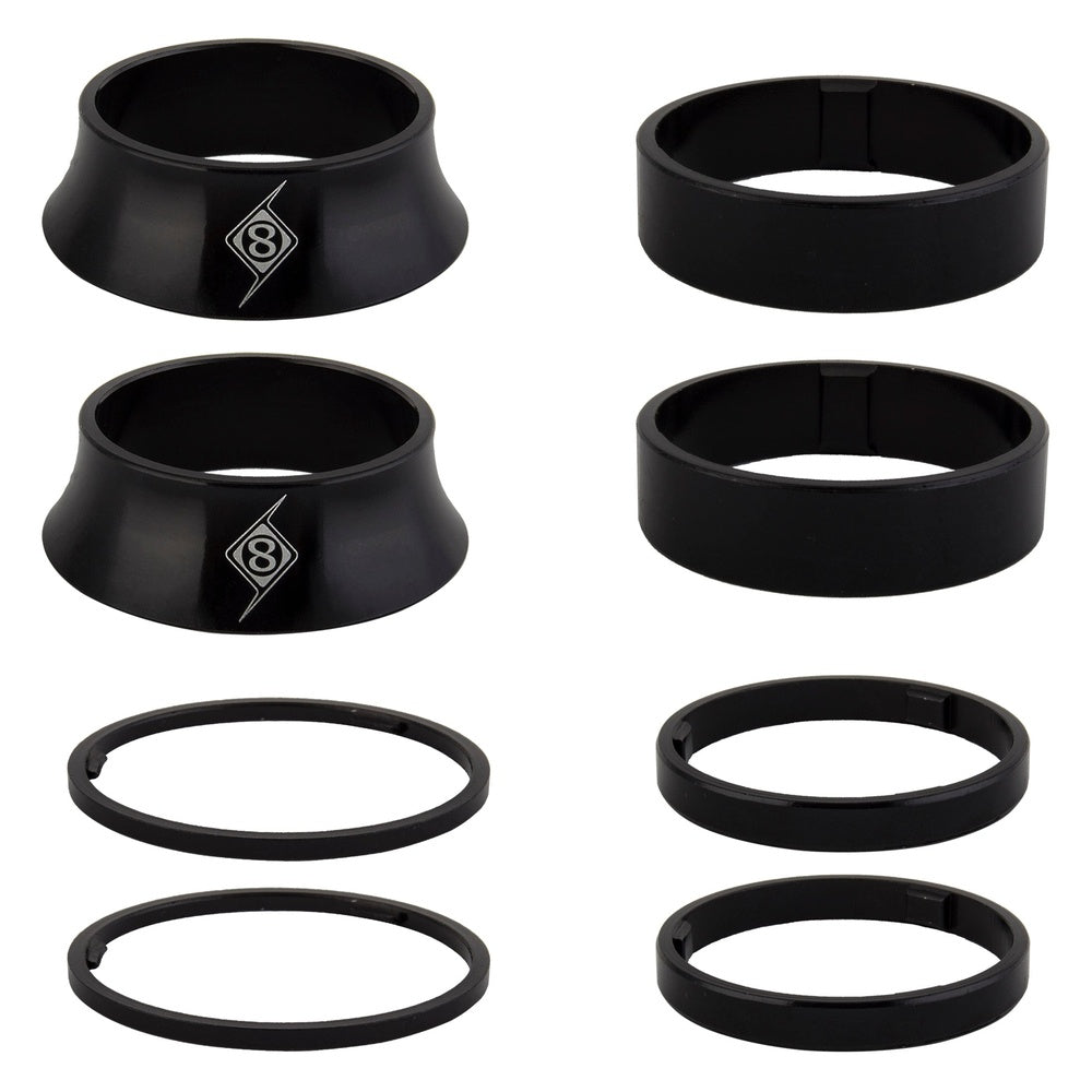 Origin8 black single speed hub conversion kit with spacers and rings