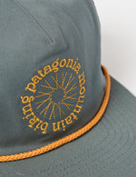 Patagonia Airfarer Cap in weathered stone with orange P-6 logo embroidery