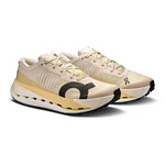 On Cloudultra Pro running shoes in pearl cream with yellow lychee accents