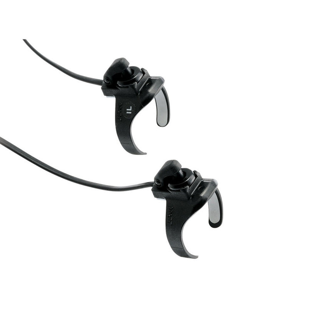 Shimano SW-R610 remote sprinter shifters pair with electric wires on white background