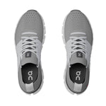 On Cloudswift 3 running shoes in alloy gray colorway with white laces