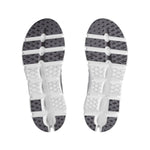 On Cloudswift 3 running shoe soles showing white and gray traction pattern