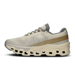 On Cloudmonster 2 men's running shoe in cream colorway with distinctive cloud sole