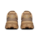 On Cloudvista 2 running shoes in Chai/Dune colorway, rear view showing heel design