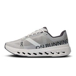 On Cloudsurfer Next Wide running shoe in glacier gray with white CloudTec sole