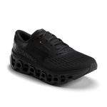 On Cloudmonster 3 black running shoes with distinctive CloudTec sole technology
