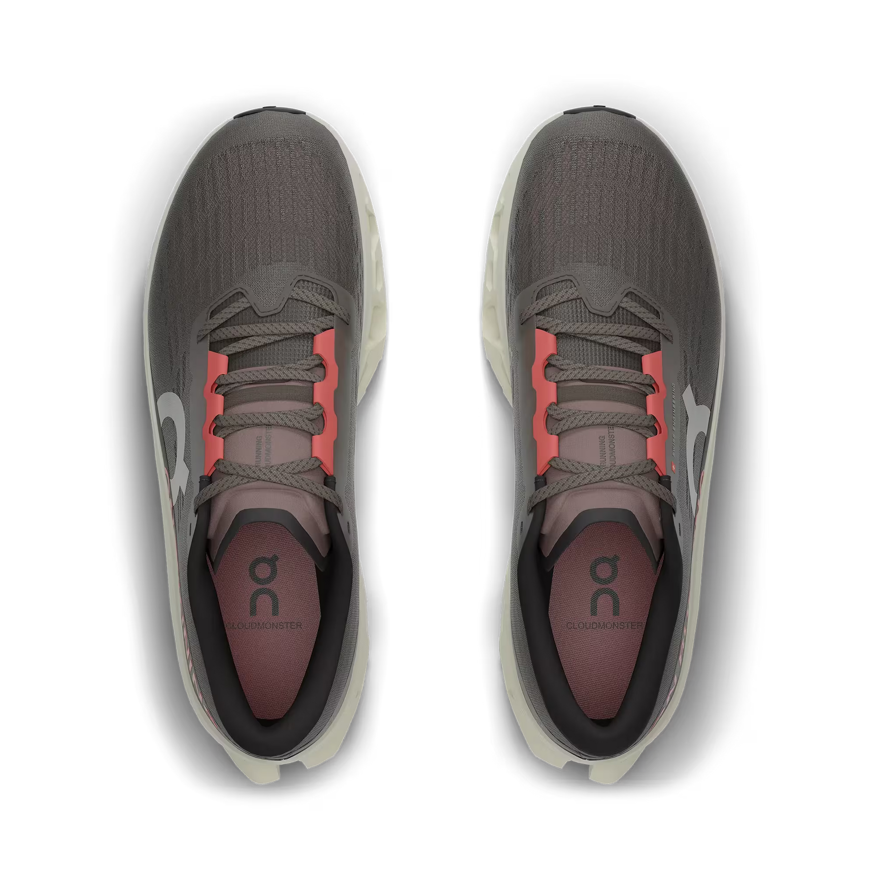 On Cloudmonster 3 men's running shoes in eclipse gray with ivory sole