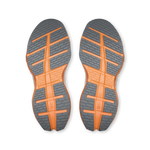 On Cloudrunner 3 Max outsole view showing gray and orange rubber traction pattern on both shoes