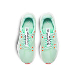 On Cloudsurfer women's running shoes in light green colorway, top view
