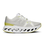 On Cloudeclipse women's running shoe in sand and white colorway with signature cloud sole