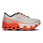 On Cloudmonster Hyper women's running shoe in mauve and flame colorway