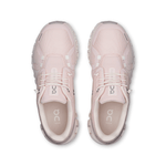 On Cloud 6 running shoes in light pink colorway, top-down view