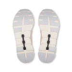On Cloud 6 running shoe soles in Salt Gardenia colorway showing textured grip pattern